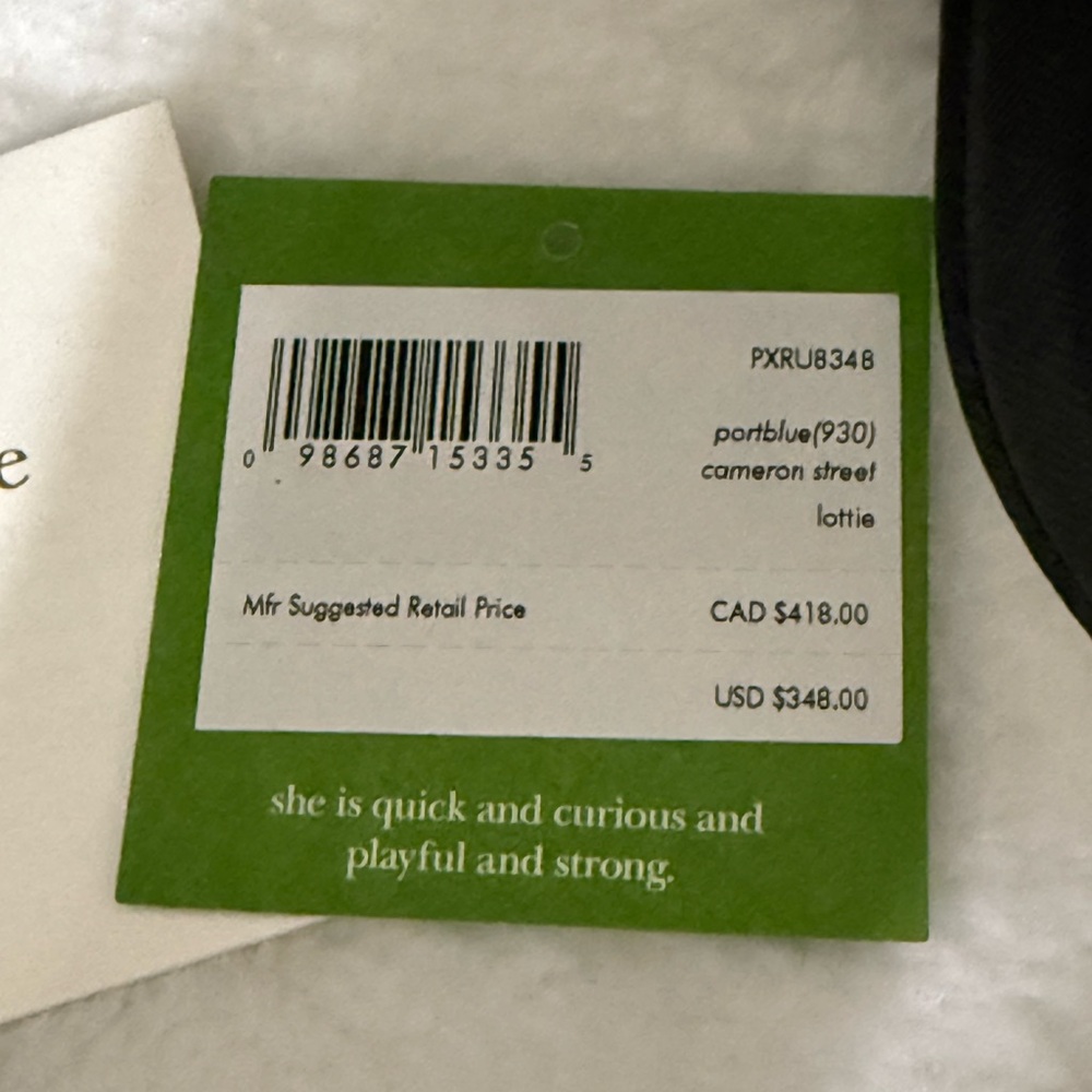 Kate Spade NWOT Embellished Cameron Street Lottie Denim Blue Pearls Orig $348 - Picture 14 of 14